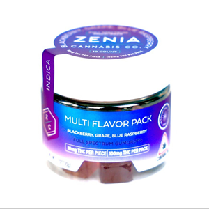 Multi Flavor Indica Gummies 100mg Zenia