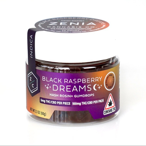 Black Raspberry Dreams Gummies 100mg Zenia